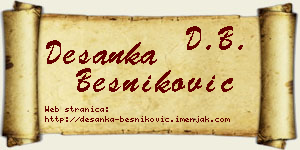 Desanka Besniković vizit kartica
